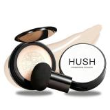 Hush Foundation for Mature Skin Warm Tone CC Air Cushion Foundation, Full Coverage Long-Lasting BB Cream with Mushroom Applicator, Natural Radiant Finish