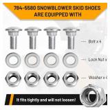 Replacement 784-5580 Slide Shoes Compatible with MTD 2 Stage Snowblower - Skid Shoes 784-5580-0637 Compatible with Troy Bilt Storm 2410 Snow Thrower, Craftsman 247 Series Yard Machines Snow Blowers
