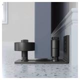 EaseLife Sliding Barn Door Bottom Floor Guide,Adjustable Roller,Wall Mount System,Flush Flat Bottom Design,8 Assemble Setup Options,Fit All Size Door,Black