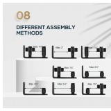 EaseLife Sliding Barn Door Bottom Floor Guide,Adjustable Roller,Wall Mount System,Flush Flat Bottom Design,8 Assemble Setup Options,Fit All Size Door,Black