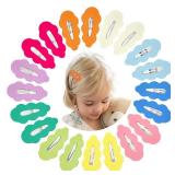 EleMirsa 40pcs Candy Colored Snap Hair Clips for Little Girl Non Slip Barrettes Hair Accessories for Baby Girl Teens Toddler Kids