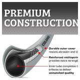 Flexzilla Colors SwivelGrip Garden Hose 5/8 in. x 50 ft., Lightweight All-Weather Water Hose, Durable and Flexible, Leak-Free Connections, Slate Grey