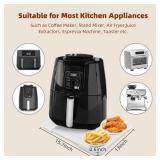 360Â° Rolling Tray Bamboo Appliance Slider for Kitchen Appliances, for Breville Espresso Machine Accessories, Sliding Tray for Coffee Maker Appliances Mat Easily from Under The Cabinet White13\"Ã