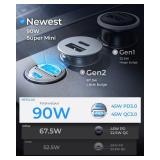 MRGLAS 90W Fast iPhone 17/16 Car Charger, USB C Car Charger with Type C Cable, PD45W & QC45W, Flush Fit, All Metal, Cigarette Lighter RV Power Adapter for iPhone 17 16 Samsung S26 S25 Ultra Pixel 10