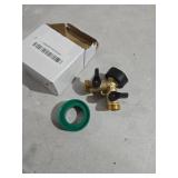 Biswing Garden Hose Splitter 2 Way, Heavy Duty Brass Connector Tap Splitter, Y Splitter 2 Valves with 2 Extra Rubber Washers