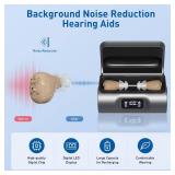 Rechargeable Hearing Aids for Seniors with Hearing Loss, In-the-ear Hearing Amplifiers with Noise Cancelling, Portable Charging Case, Both Ears Use