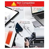 Lightning to USB C Adapter 4 Pack - Fast Charging & Data Transfer USB Type C to Lightning Charger Connector Compatible with iPhone 15/16/17 Pro Max/Plus, Samsung, Pixel - (Not for Audio/OTG)