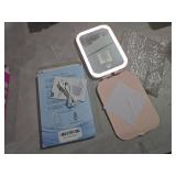 Koolstuffs Travel Mirror with Light, Rechargeable Portable Makeup Mirror with Battery-Powered, 3 Colors LED Lighting, Dimmable Touch Screen Vanity Lighted Mirror