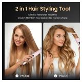 Cordless Hair Straightener, Portable Flat Iron 4 Temperature Options and 20S Fast Heating, Long-Life Battery Ceramic Hair Straightener, Travel Size USB Rechargeable (Pink)