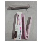 Cordless Hair Straightener, Portable Flat Iron 4 Temperature Options and 20S Fast Heating, Long-Life Battery Ceramic Hair Straightener, Travel Size USB Rechargeable (Pink)