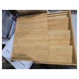 EDELHAUS Bamboo Spice Drawer Organizer - Expandable 4 Tier Spice Rack (Need 3\" Deep Drawer) 12\" to 24\" Wide, Seasoning Organizer, Organization Seasoning Rack insert (Jars Not Included)
