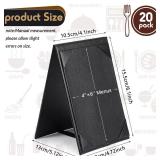 Gerrii Leatherette Table Tents Black PU Leather Menu Covers Bulk Double Sided Frame Sign Holders 2 Side Drink Dessert Menu Folders for Restaurant Coffee Cafe Bar Wedding Supplies(20 Pack,4 x 6 Inch)