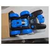 QUNREDA Remote Control Car, RC Cars Toys for Kids Ages 6-12, 4WD Stunt Car with LED Lights & 360° Flips, 2.4GHz, Upgraded USB-C Modular Batteries, 8-10 Year Old Boys Birthday Gift 1-Blue