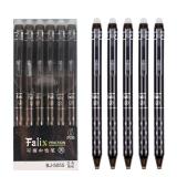 MOZXIRZ 5 Pcs Erasable Gel Ink Retractable Pens - 0.5mm Fine Point, Black Ink, Smooth Writing for Office, School, Women, Men, Girls, Boys