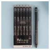 MOZXIRZ 5 Pcs Erasable Gel Ink Retractable Pens - 0.5mm Fine Point, Black Ink, Smooth Writing for Office, School, Women, Men, Girls, Boys