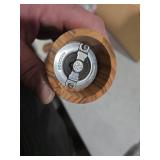 Peugeot - Fidji Manual Salt Mill - Adjustable Grinder - Olive Wood and Stainless Steel, Natural, 6 Inch