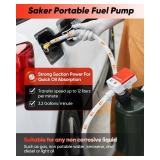 Saker Fuel Transfer Pump Battery Powered, Automatic Portable Fuel Pump with Auto-Stop, 51