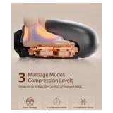Shiatsu Foot Massager Machine with 3-Level Heat, Deep Kneading Therapy, Air Compression, Auto-off Timer, Remote Control, for Plantar Fasciitis, Neuropathy, Pain Relief, for Men Women Size up to 13