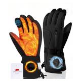 GXCROR Winter Gloves for Men & Women, Waterproof Touchscreen Ski Gloves with 3M Thinsulate -22°F Warmth, Windproof Cold Weather Gloves for Skiing, Snowboard, Snowmobile - Medium