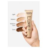 Luxe Color Changing Foundation for Women Instantly Adapts to Your Skin Tone Buildable Light-to-Medium Coverage 12-Hour Wear Natural Dewy Finish - Medium