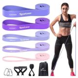 Resistance Bands for Working Out Women, Sportneer 5-130lb Exercise Bands 5 Levels Pull Up Bands with Handles & Door Anchor - Resistance Bands for Physical Therapy Stretching & Resistance Training