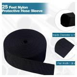 Nylon Protective Hose Sleeve Sheath Cable Cover Welding Tig Torch Hydraulic Hose, 0.75\" ID, 25 Feet Length, Black