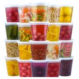 Dealusy 50 Set 32 oz Deli Containers with Lids, Leak-Proof BPA Free Plastic Take Out Bowls, Food Storage Containers for Takeout Meal Prep Storage, Freezer, Microwave & Dishwasher Safe