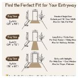 TTelephant 3x5 Area Rug Washable Entryway Rug Non Slip Abstract High-Stain Resistance No Pile Lightweight High-Stain Resistance Throw Rugs Carpet for Kitchen, Entrance, Foyer, Bedside, Mudroom, Brown