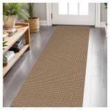 KOZYFLY Boho Runners for Hallways 2x6 ft Washable Kitchen Runner Non Slip Rubber Backed Hall Runners Cotton Entryway Runner Rugs Floor Carpet for Indoor Backdoor Bedroom Kitchen, Tan/Orange/Brown