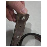 F&L CLASSIC mens Western full grain Leather belt Strap w/Snaps for Interchangeable Buckles, USA,7-941-06-size 38