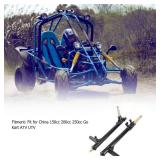 Acouto 1 Pair 420mm Alloy Steering Strut Knuckle Spindle for Go Kart Quad Bike High Reliability