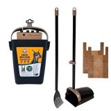 Arm & Hammer Dog Pooper Scooper Swivel Bin & Rake, Poop Scoop for Dogs, Black (2 Heavy Duty Scented Waste Bags Included)