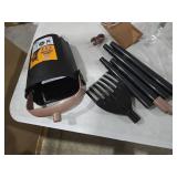 Arm & Hammer Dog Pooper Scooper Swivel Bin & Rake, Poop Scoop for Dogs, Black (2 Heavy Duty Scented Waste Bags Included)