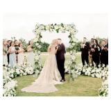 DearHouse 2Pack Artificial Peony Flower Garland - Silk Peony Garland with White Flowers for Wedding Party Table Decoration,6ft/Strand