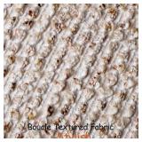 DEZENE Striped Throw Pillow Covers 18x18 Set of 2 Beige Textured Boucle Chic Morden Boho Accent Farmhouse Square Decorative Couch Pillow Covers for Home Decor Bed Sofa Living Room