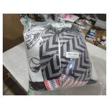 A Nice Night Sports Geometric Grid Black Patchwork Baseball Printed for Boys Twin 6Pcs Bed in A Bag Comforter Bedding Set,Black