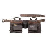 DEWALT Leather Tool Belt, Durable, 11 Pocket Professional Belt (DWST550112)