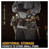 DEWALT Leather Tool Belt, Durable, 11 Pocket Professional Belt (DWST550112)