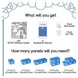 COKAOBE Silver Shimmer Wall Backdrop, 24PCS Square Sequin Shimmer Backdrop Panel, Photo Backdrops for Birthday, Anniversary, Wedding, Graduation & Bachelorette Party Decoration