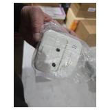 LOFICOPER Analog Alarm Clock for Bedroom, Small Travel Alarm Clock, Battery Operated Bedside Clock with Night Light, Snooze, Ascending Beep Sounds, White