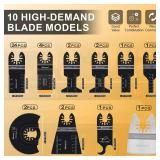 Bionso 40 PCS Oscillating Saw Blades, Premium Multitool Kit for Wood Metal Plastics, Tool Blades Fit Dewalt Worx Rockwell Wen Milwaukee Makita Ryobi Bosch Fein Porter Genesis Black