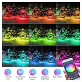 Kairiyard 12PCS Motorcycle LED Underglow Kit, App Control Multicolor Motorcycle Lights Underglow Kit Music Sync Waterproof Underglow Compatible with Harley Davidson Honda Kawasaki Suzuki Motorcycles