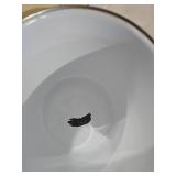 Bacon Grease Container With Strainer, 46OZ Large Enamel Grease Container, With Silicone Spatula, Farmhouse Bacon Grease Keeper, Cooking Oil Container For Kitchen Fat Storage, Dishwasher Safe-White