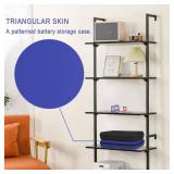 stukcaze Battery Organizer Storage Case with Tester for AA AAA C D 9V Battery Holder 7 Batteries Variety Pack 111 Batteries Mesh Bag (Batteries Not Included) (black-blue)