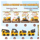 Laoyebaohao 24 Pack Valentines Day Cards for Kids School with Construction, Valentines Day Gifts for Kids Party Favor, Classroom Prizes School Exchange Gifts - Retail: $14