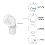 2PCS Elbow Connector for Airfit F30i Cpap Full Face Mask P30i N30i X30i Nasal Pillows Mask Swivel Elbows, Compatible with Mostly Cpap Hose and Tubing - Retail: $14
