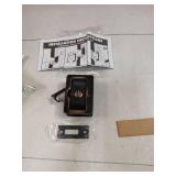 QCAA Premium Quality Solid Brass Rectangular Pocket Sliding Door Pull, Privacy Lock, 3-1/4