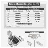 110-Degree Cabinet Door Hinges - Replacement for Blum Compact 33 Self-Closing Hinges, Adjustable Screw-On Design for Open-Side/Standard Cabinets, Soft-Close Durable Steel (Sliver, 4 Pack) - Retail: $2