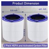 Filter Replacement for Dyson TP06 HP06 PH01 PH02 HP07 TP07 HP09 TP09, Part # 970341-01 2 pack filters - Retail: $56