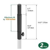 NiuNyuNeu 14.5" Extended Pole Mount Extension Rod Effectively Lift by 10.6", 35mm Speaker Adapters for Most Light Stage Stand Tripod Speaker Stand, Set of 2 - Retail: $25